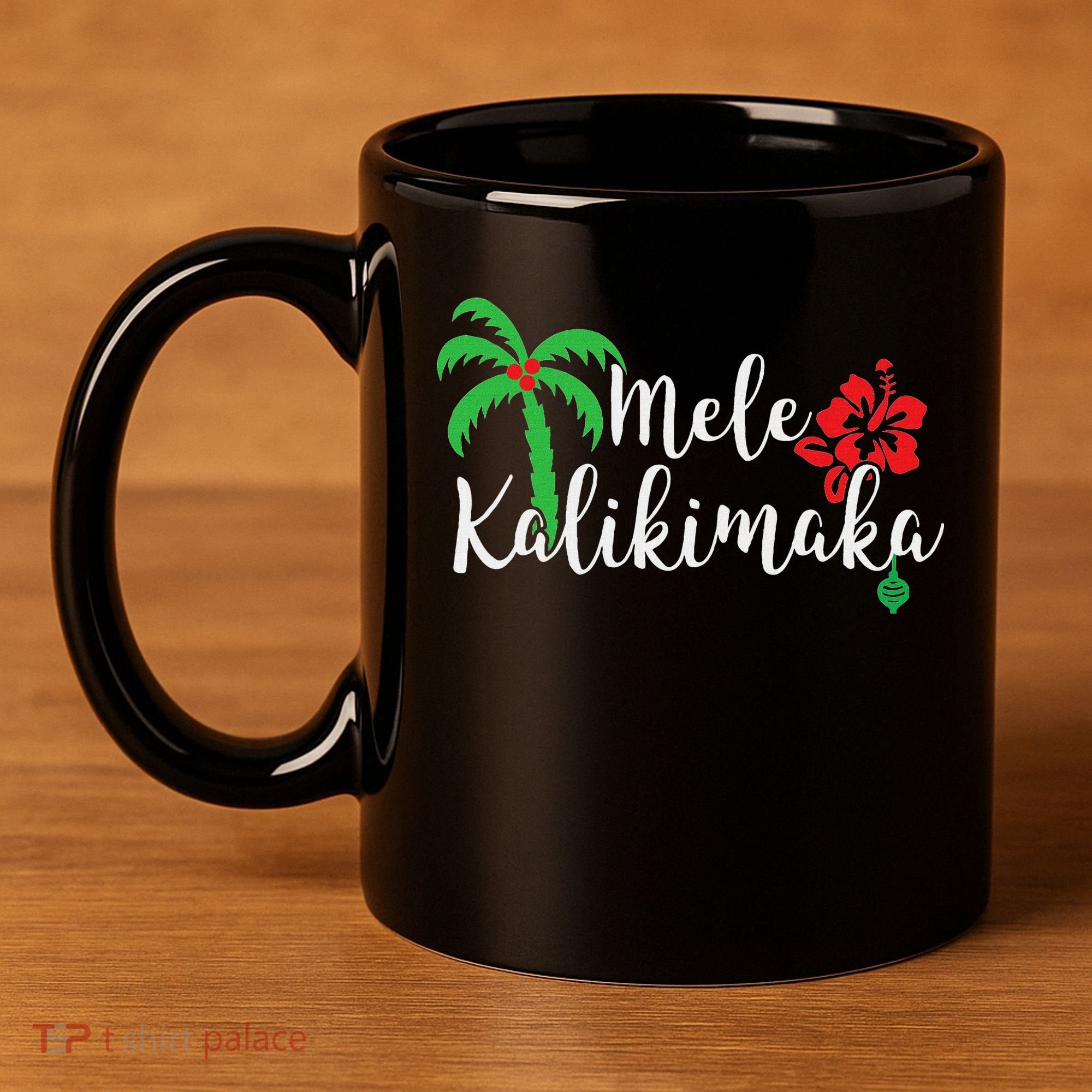 Mele Kalikimaka Hawaiian Merry Christmas 11oz C Handle Ceramic Mug