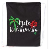Mele Kalikimaka Hawaiian Merry Christmas Drawstring Bag thumb 0