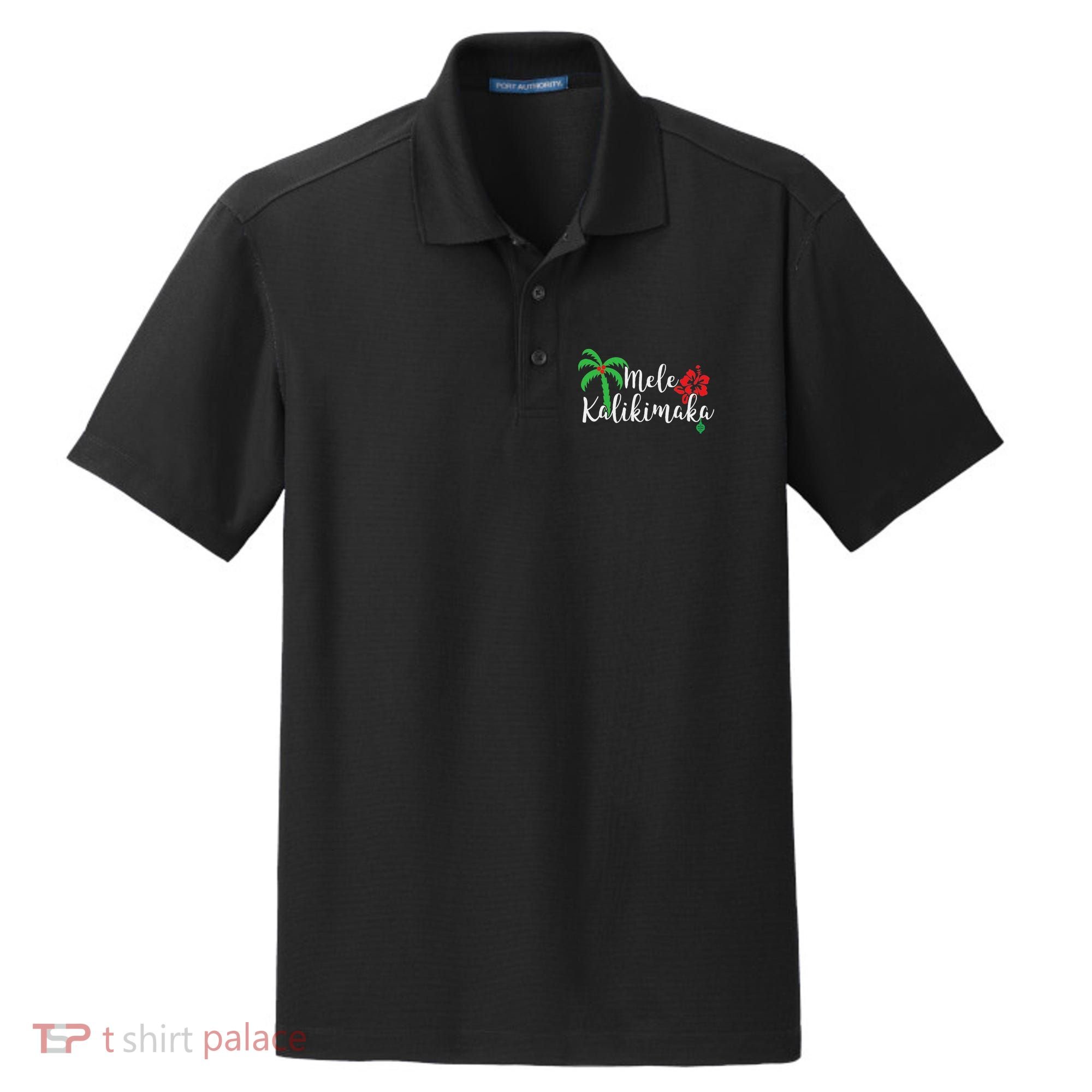 Mele Kalikimaka Hawaiian Merry Christmas Dry Zone Grid Polo