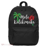 Mele Kalikimaka Hawaiian Merry Christmas 16 in Basic Backpack thumb 0