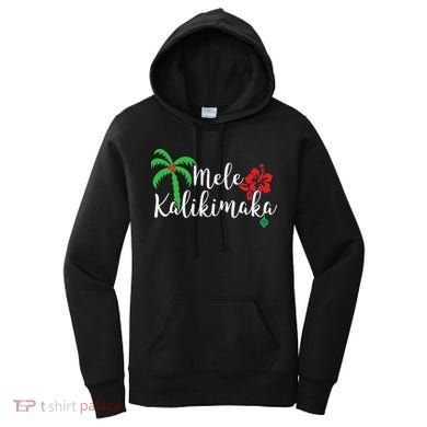 Mele Kalikimaka Hawaiian Merry Christmas Women's Hoodie