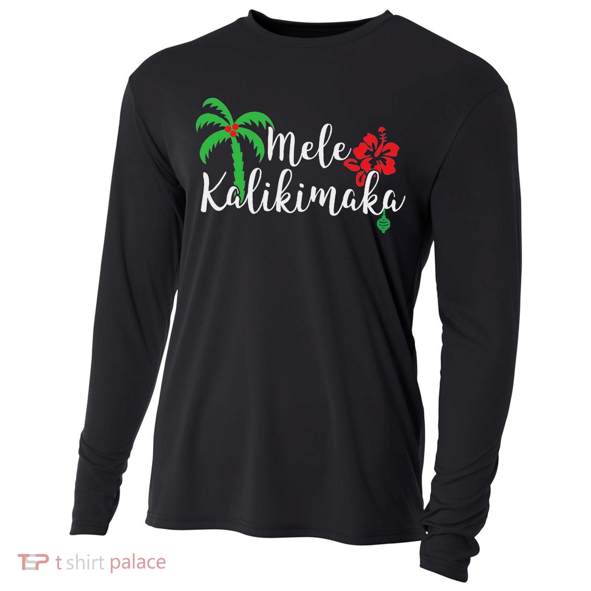 Mele Kalikimaka Hawaiian Merry Christmas Cooling Performance Long Sleeve Crew