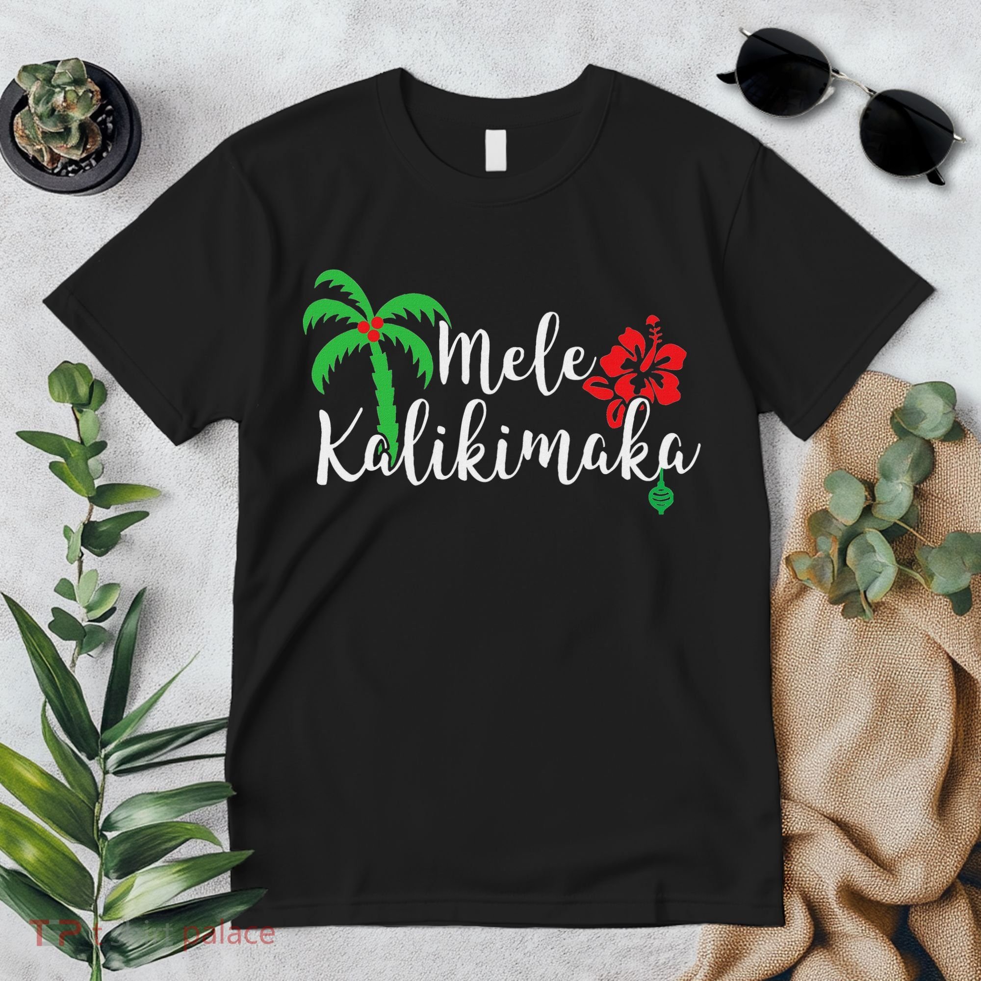 Mele Kalikimaka Hawaiian Merry Christmas Premium T-Shirt