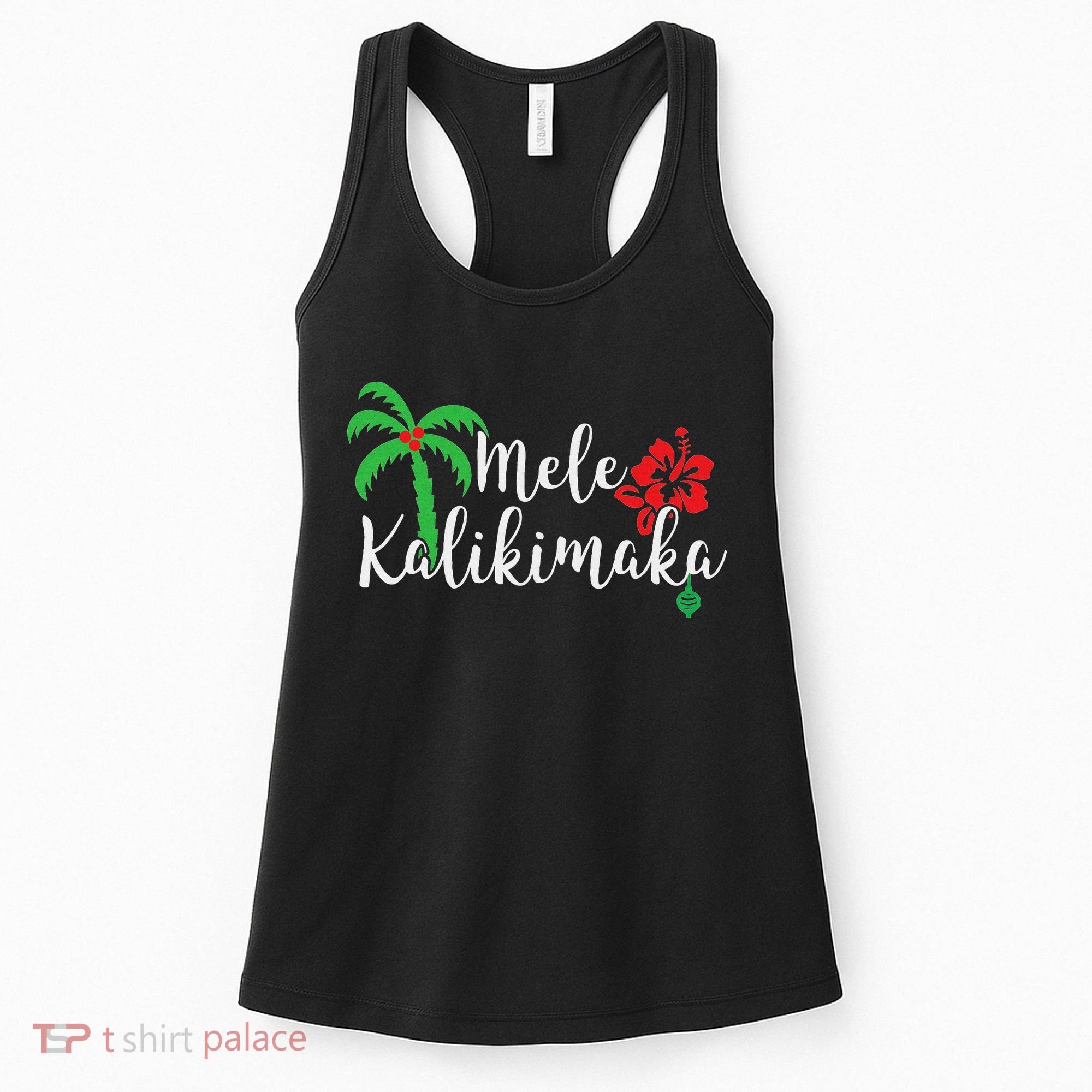 Mele Kalikimaka Hawaiian Merry Christmas Women's Tank Top