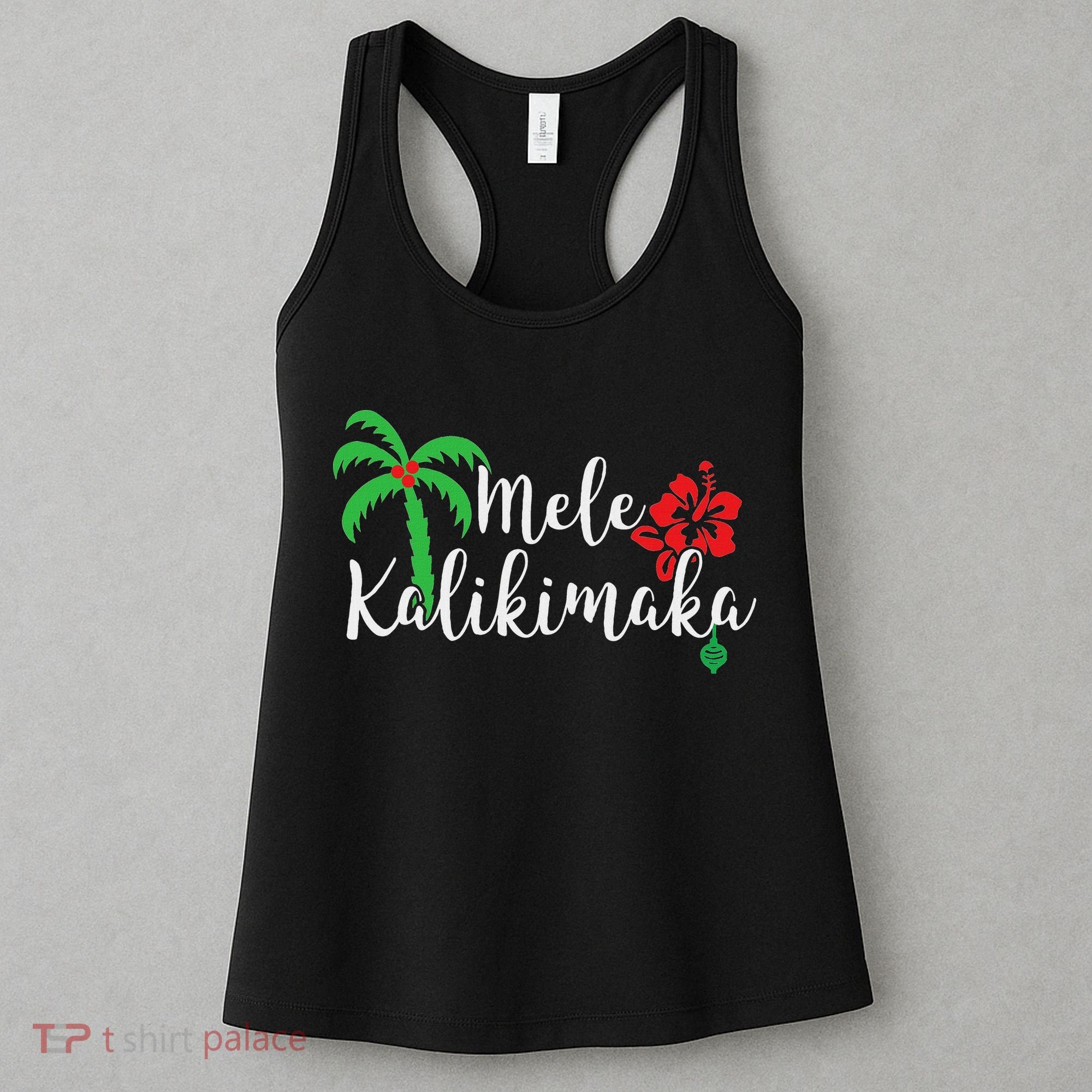 Mele Kalikimaka Hawaiian Merry Christmas Women's Tank Top
