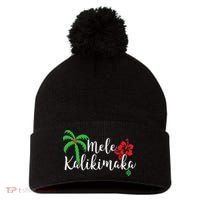 Mele Kalikimaka Hawaiian Merry Christmas Pom Pom 12in Knit Beanie thumb 0