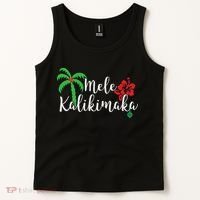 Mele Kalikimaka Hawaiian Merry Christmas Tank Top thumb 2