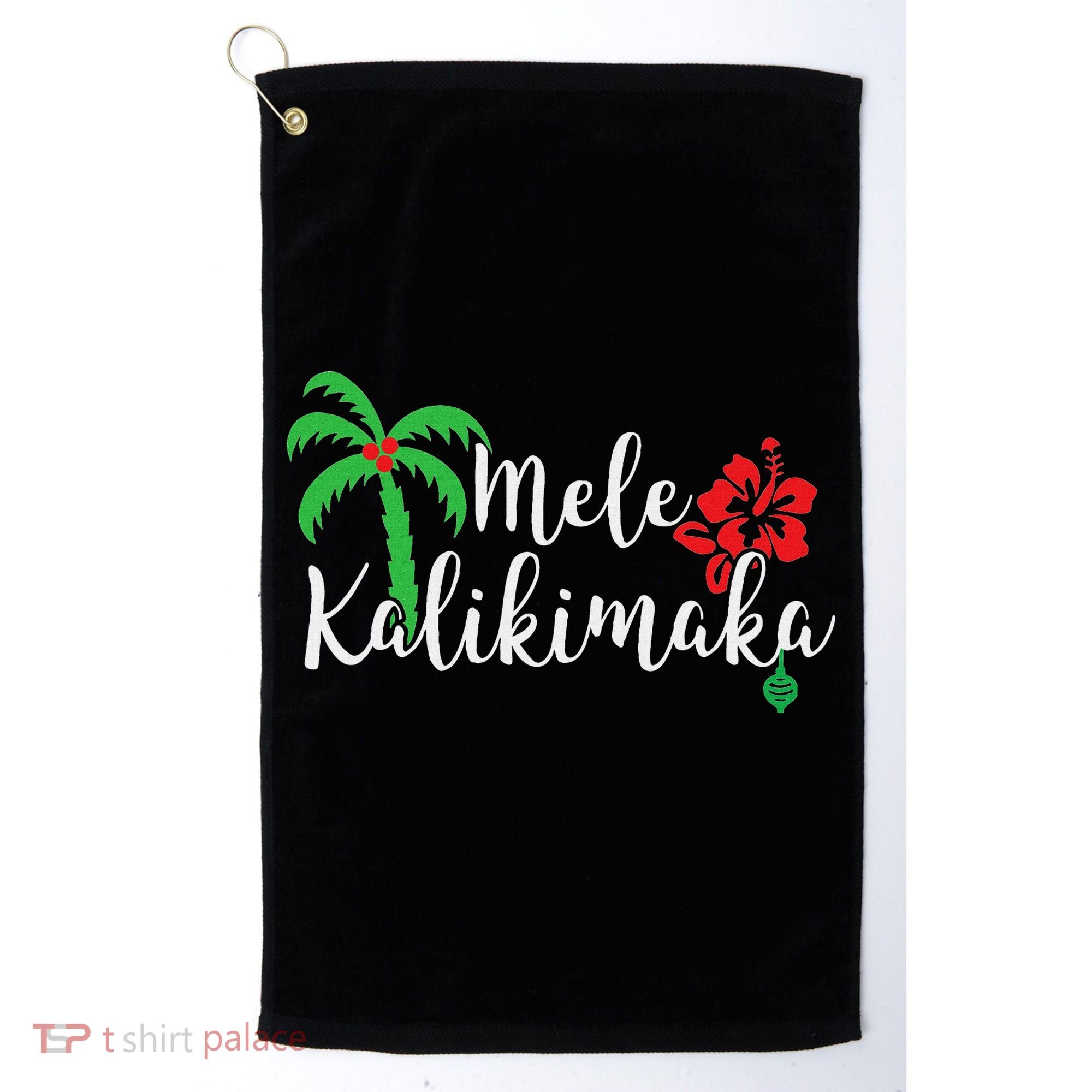 Mele Kalikimaka Hawaiian Merry Christmas Golf Towel
