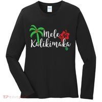 Mele Kalikimaka Hawaiian Merry Christmas Women's Long Sleeve Shirt thumb 0