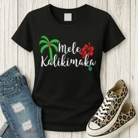 Mele Kalikimaka Hawaiian Merry Christmas Women's T-Shirt thumb 3