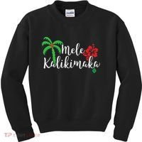 Mele Kalikimaka Hawaiian Merry Christmas Kids Sweatshirt thumb 0