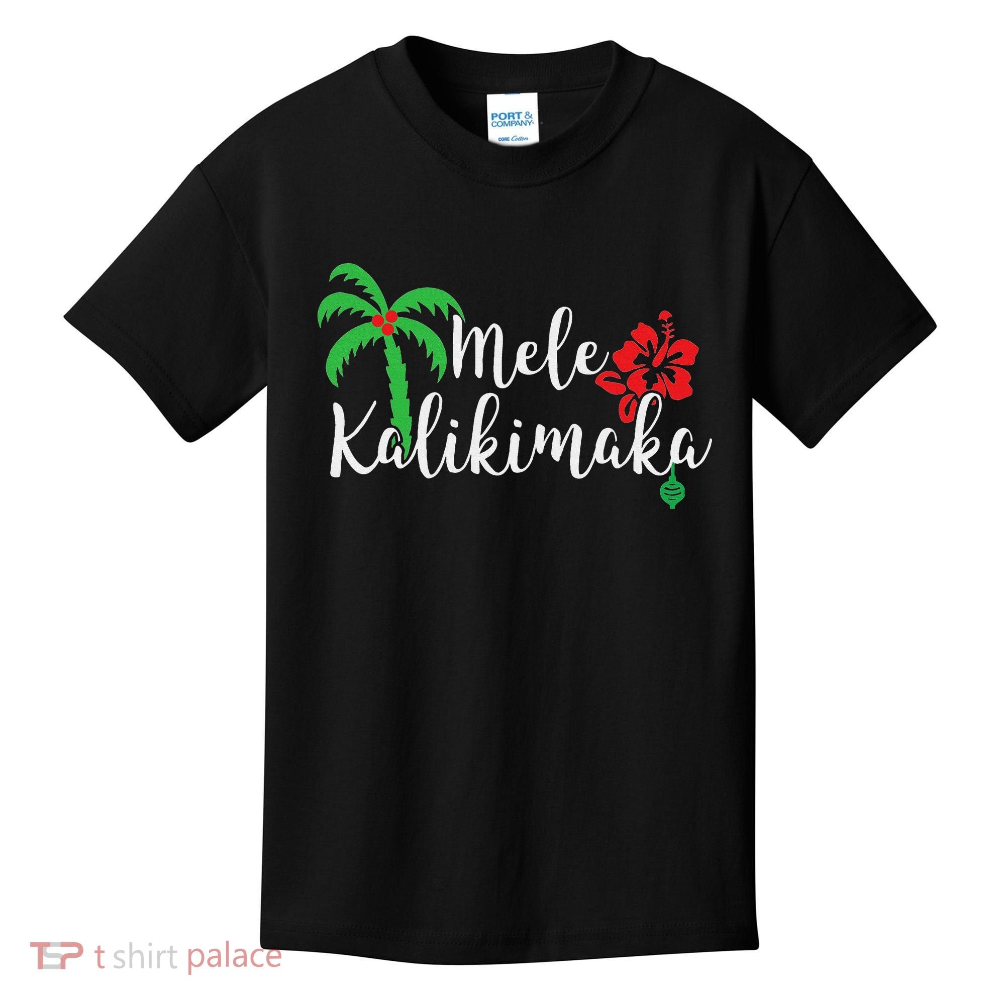 Mele Kalikimaka Hawaiian Merry Christmas Kids T-Shirt