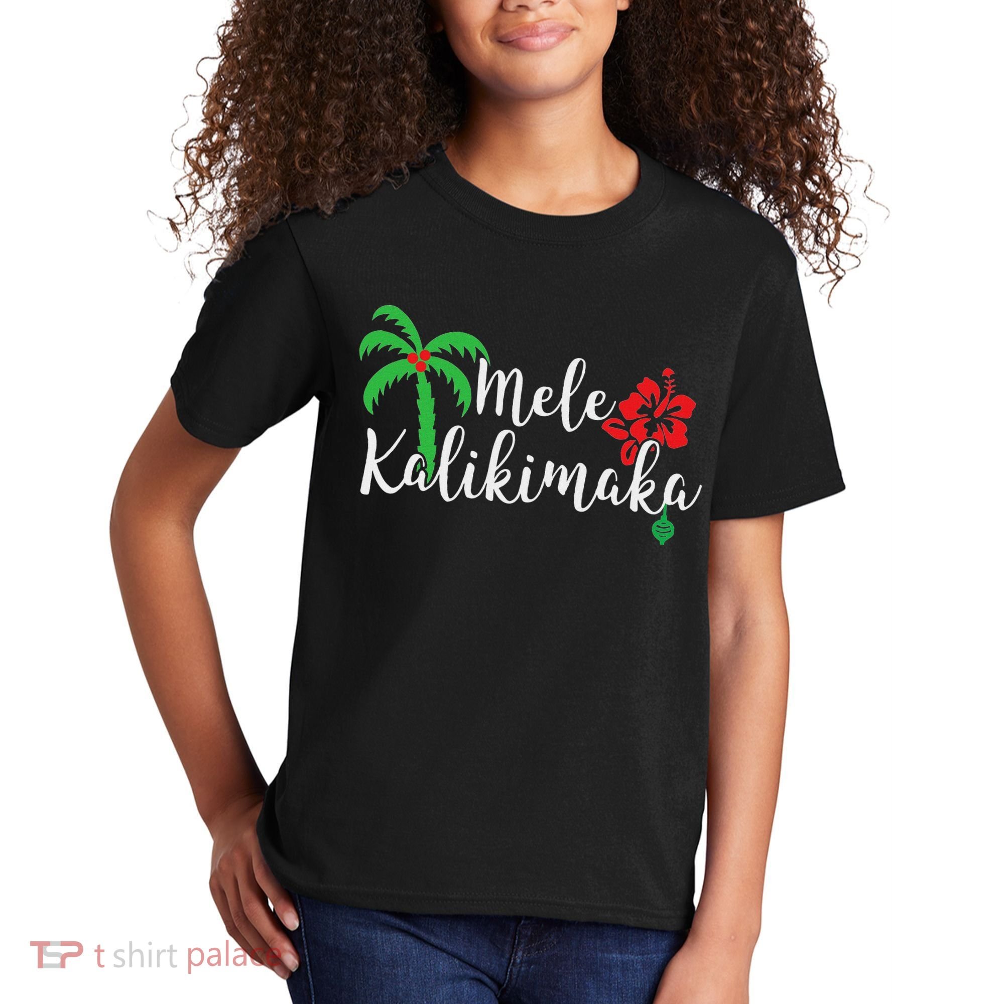 Mele Kalikimaka Hawaiian Merry Christmas Kids T-Shirt