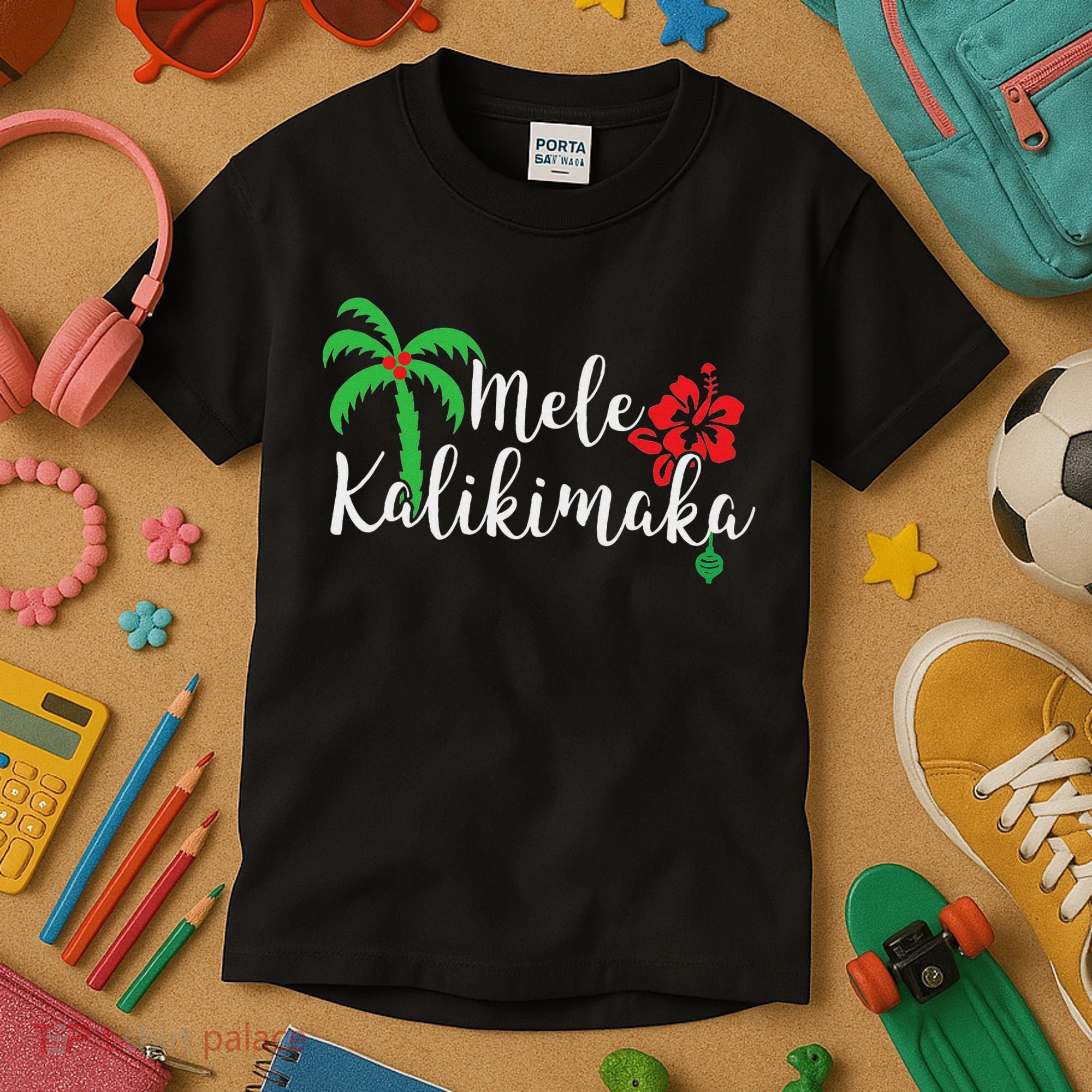 Mele Kalikimaka Hawaiian Merry Christmas Kids T-Shirt
