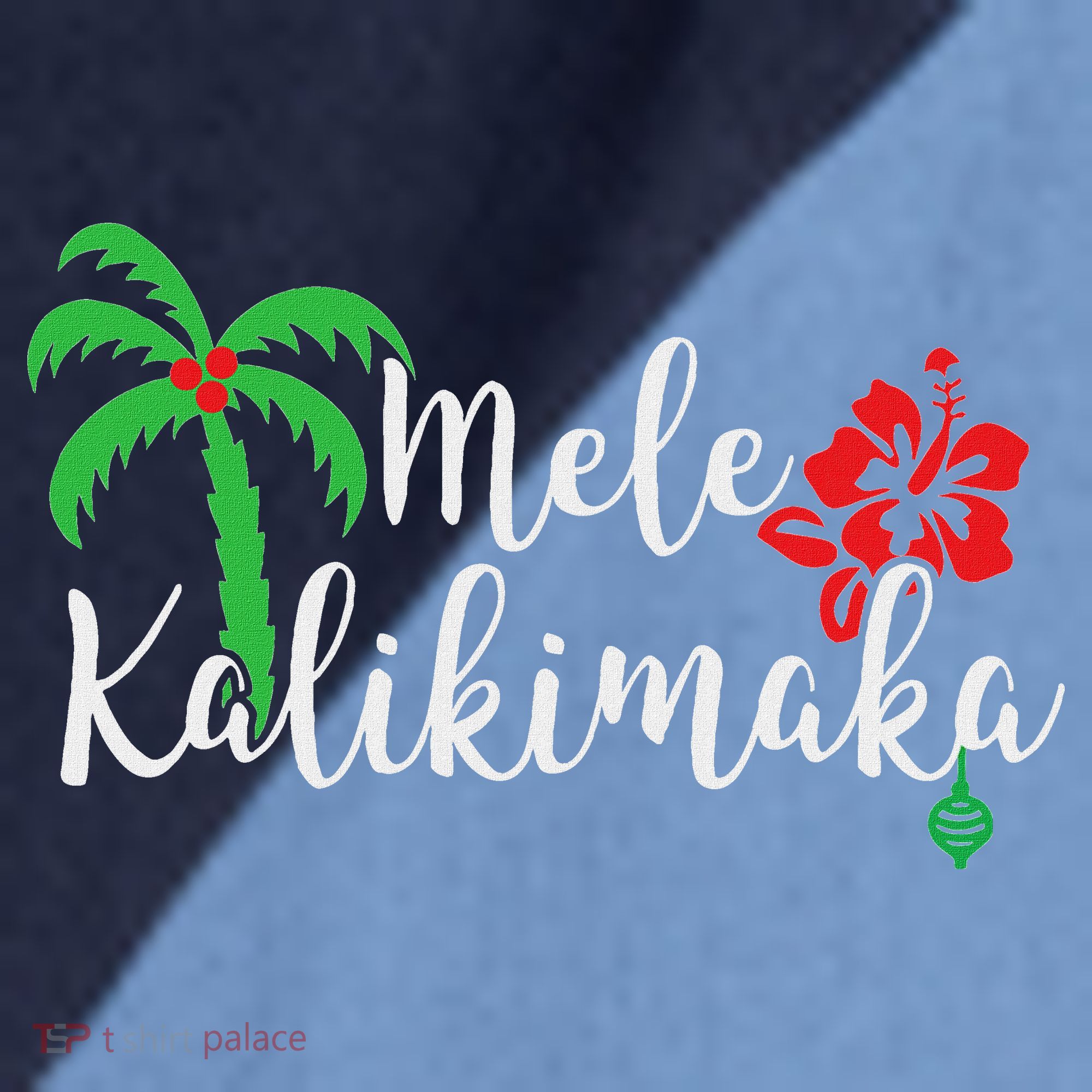 Mele Kalikimaka Hawaiian Merry Christmas Raglan Baseball Sleeve Shirt