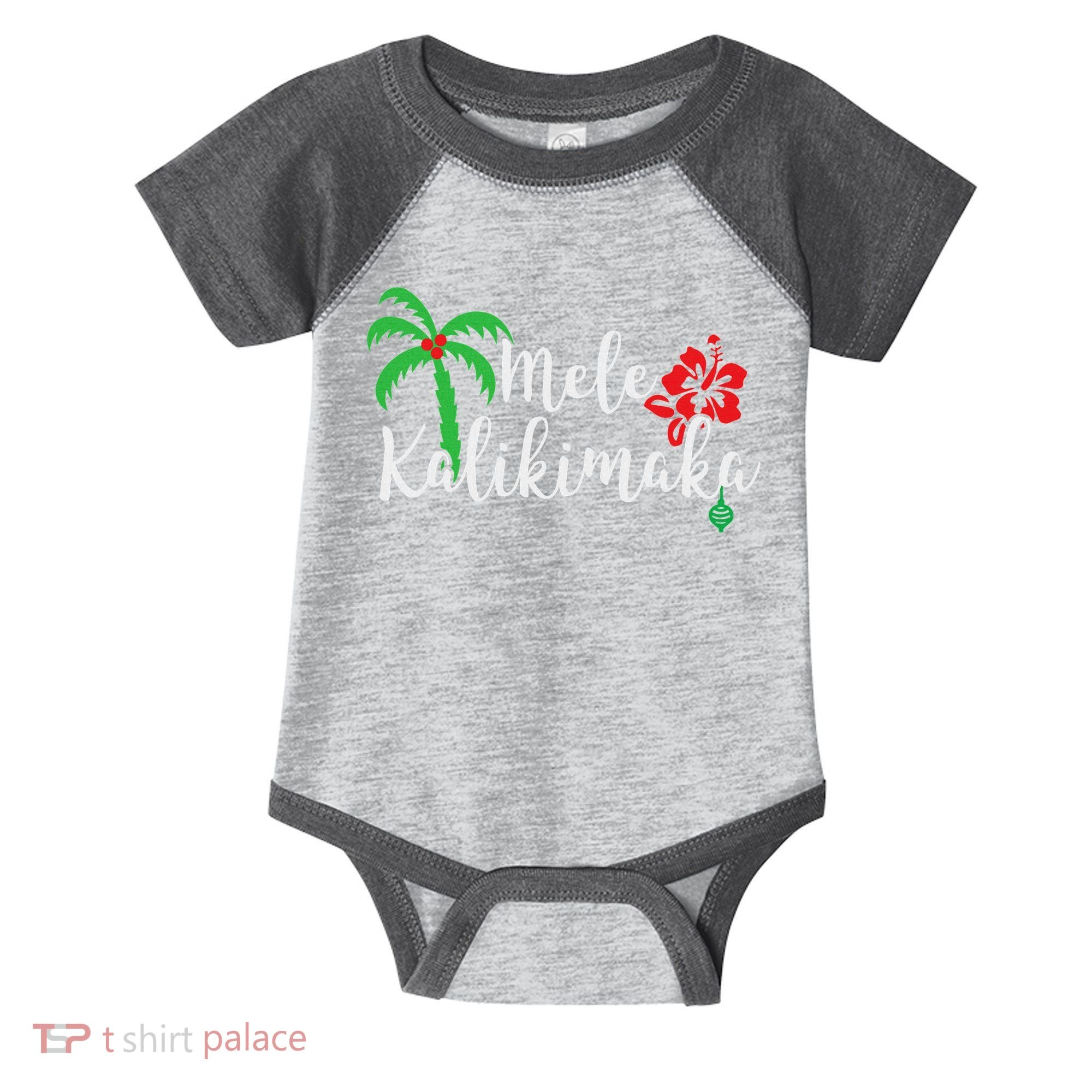 Mele Kalikimaka Hawaiian Merry Christmas Infant Baby Jersey Bodysuit
