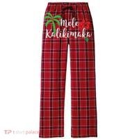 Mele Kalikimaka Hawaiian Merry Christmas Women's Flannel Plaid Pajama Pants thumb 0
