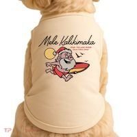 Mele Kalikimaka Hawaii Christmas Surfing Santa Doggie Tank thumb 0