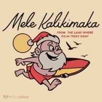 Mele Kalikimaka Hawaii Christmas Surfing Santa Sweatshirt thumb 2