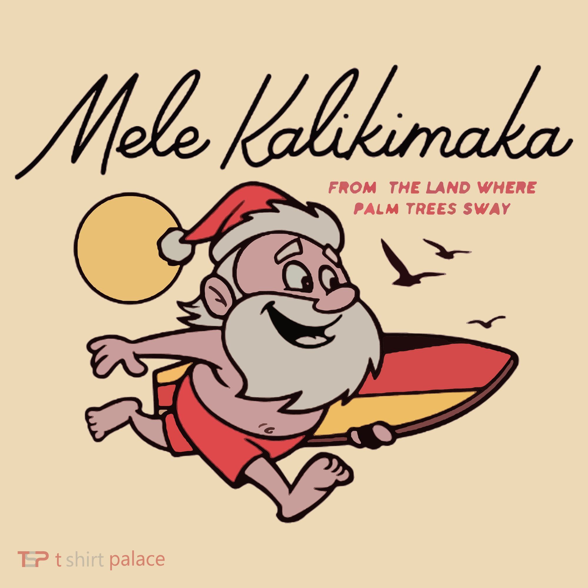 Mele Kalikimaka Hawaii Christmas Surfing Santa Baby Bodysuit