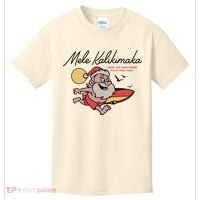 Mele Kalikimaka Hawaii Christmas Surfing Santa Kids T-Shirt thumb 0