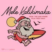 Mele Kalikimaka Hawaii Christmas Surfing Santa Coaster thumb 2