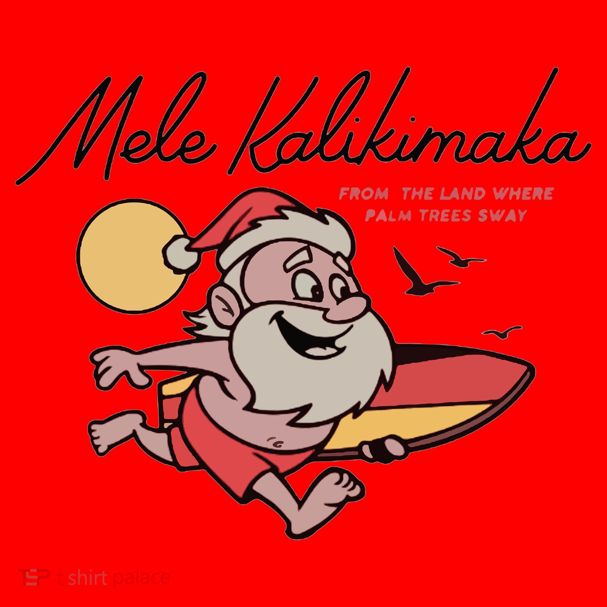 Mele Kalikimaka Hawaii Christmas Surfing Santa Santa Hat