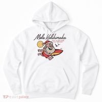 Mele Kalikimaka Hawaii Christmas Surfing Santa Hoodie thumb 0