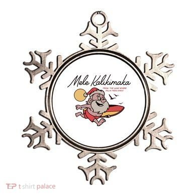Mele Kalikimaka Hawaii Christmas Surfing Santa Ornament