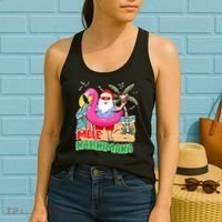 Mele Kalikimaka Hawaiian Christmas In Hawaii Beach Santa Women's Tank Top thumb 2