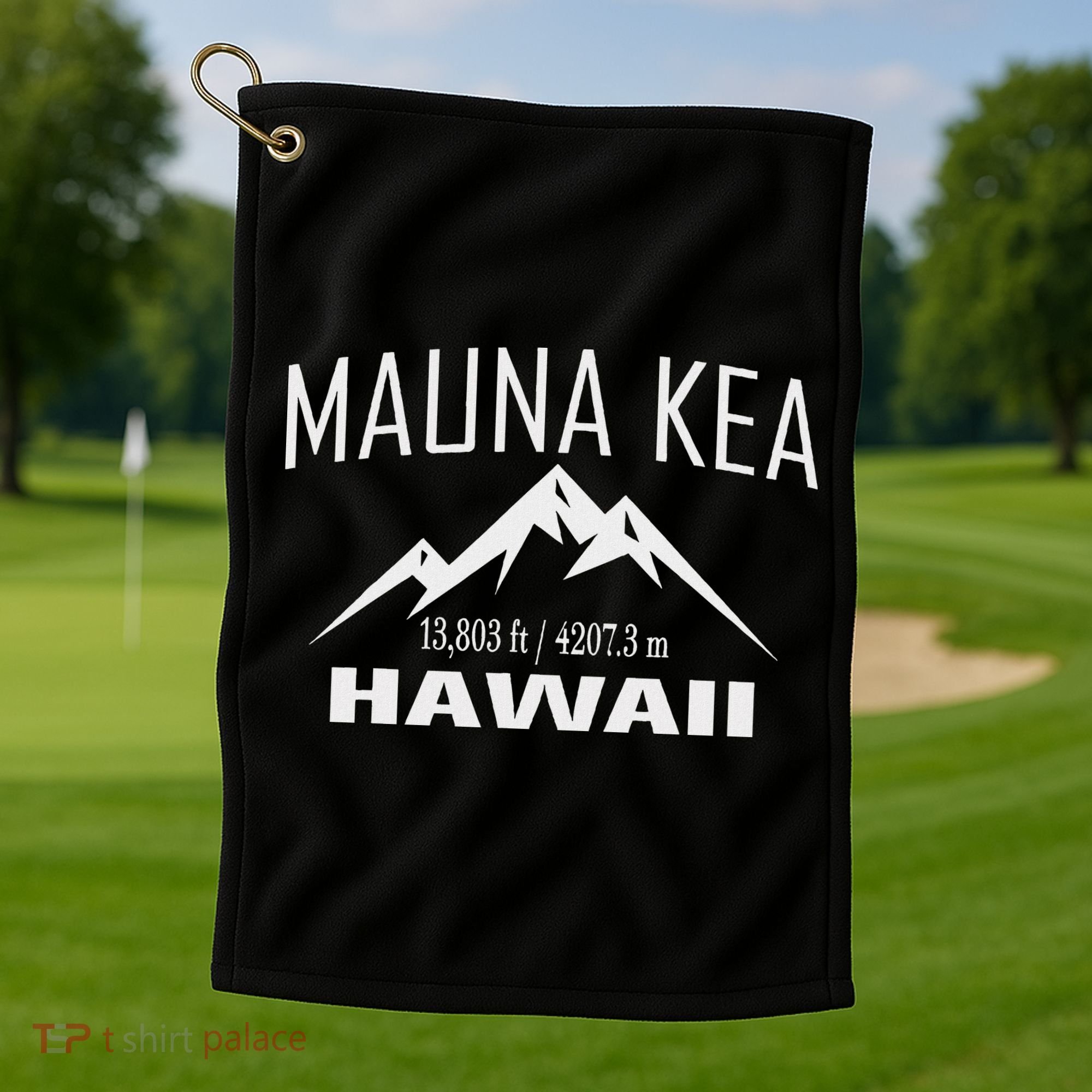 Mauna Kea Hawaii Climbing Summit Club Outdoor Adventure Gift Golf Towel