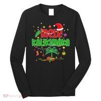 Mele Kalikimaka Hawaiian Christmas Palm Tree Lights Xmas  Long Sleeve Shirt thumb 0