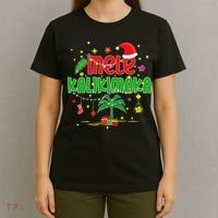 Mele Kalikimaka Hawaiian Christmas Palm Tree Lights Xmas  T-Shirt thumb 4