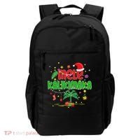 Mele Kalikimaka Hawaiian Christmas Palm Tree Lights Xmas  Backpack thumb 0