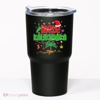 Mele Kalikimaka Hawaiian Christmas Palm Tree Lights Xmas  Tumbler thumb 0