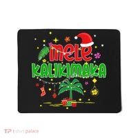 Mele Kalikimaka Hawaiian Christmas Palm Tree Lights Xmas  Mousepad thumb 0