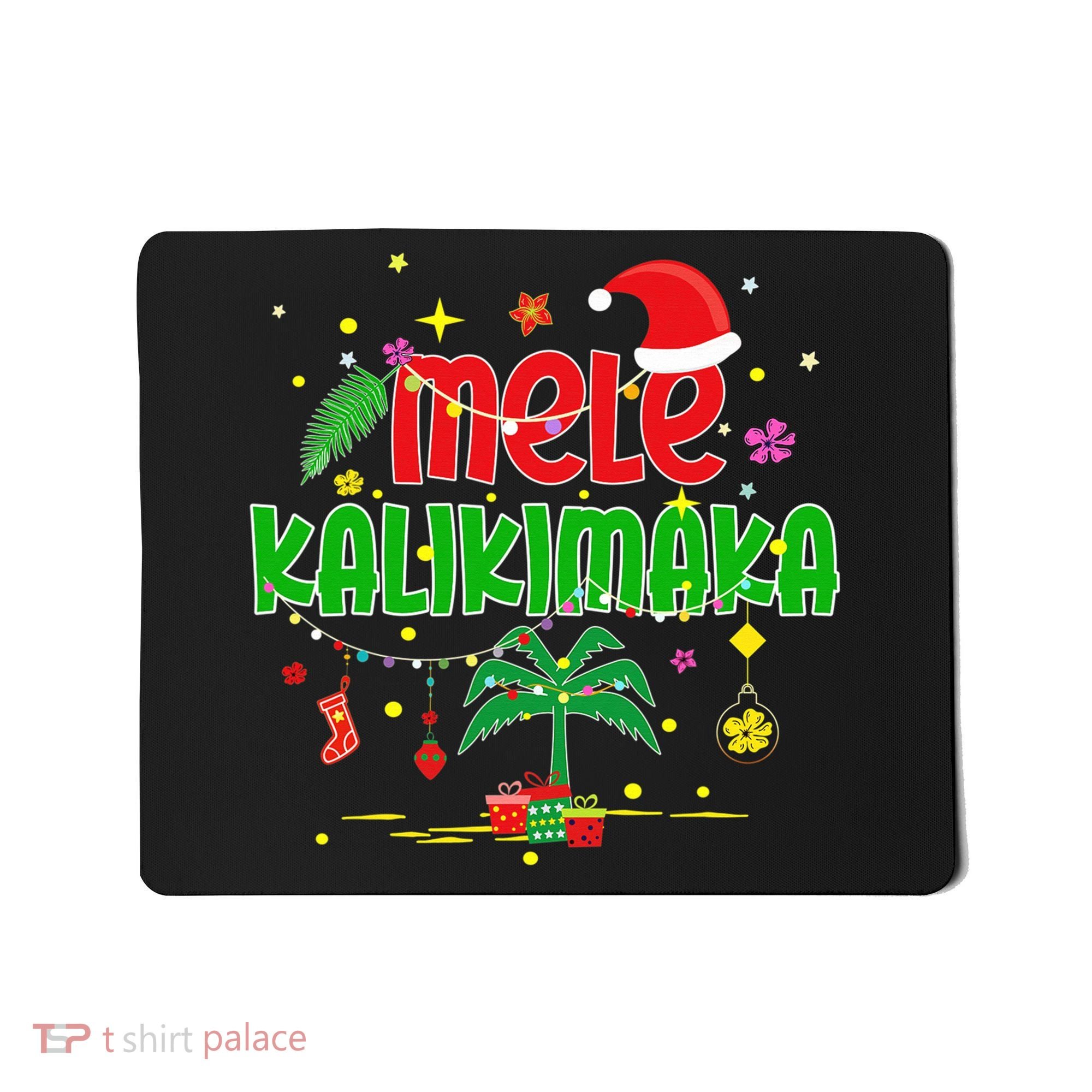 Mele Kalikimaka Hawaiian Christmas Palm Tree Lights Xmas  Mousepad