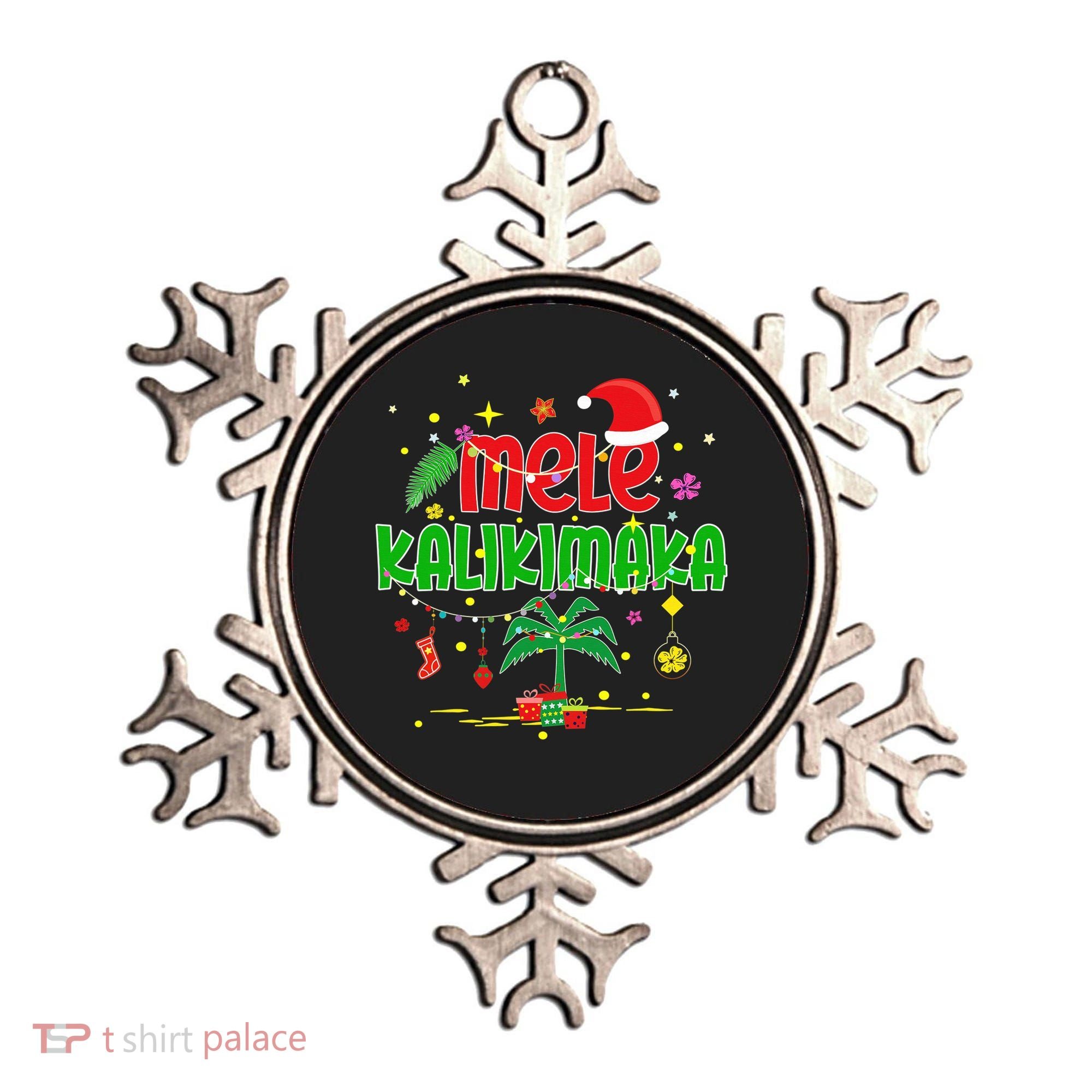 Mele Kalikimaka Hawaiian Christmas Palm Tree Lights Xmas  Ornament