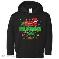 Mele Kalikimaka Hawaiian Christmas Palm Tree Lights Xmas  Toddler Hoodie thumb 0
