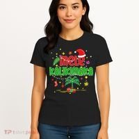Mele Kalikimaka Hawaiian Christmas Palm Tree Lights Xmas  Women's T-Shirt thumb 4