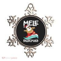 Mele Kalikimaka Hawaiian Christmas Hawaii Surfing Santa Gift Ornament thumb 0