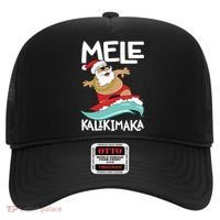 Mele Kalikimaka Hawaiian Christmas Hawaii Surfing Santa Gift Hat thumb 0