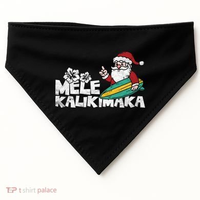 Mele Kalikimaka Hawaiian Christmas USA-Made Doggie Bandana