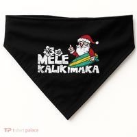 Mele Kalikimaka Hawaiian Christmas USA-Made Doggie Bandana thumb 0