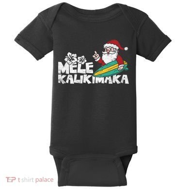 Mele Kalikimaka Hawaiian Christmas Baby Bodysuit