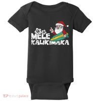 Mele Kalikimaka Hawaiian Christmas Baby Bodysuit thumb 0