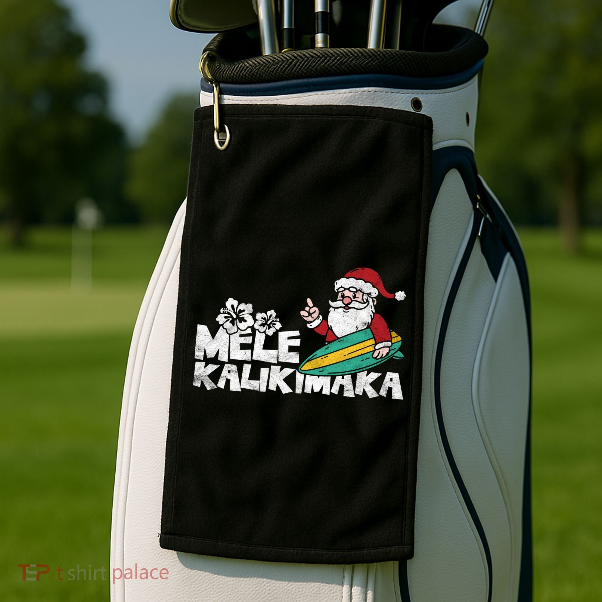 Mele Kalikimaka Hawaiian Christmas Golf Towel