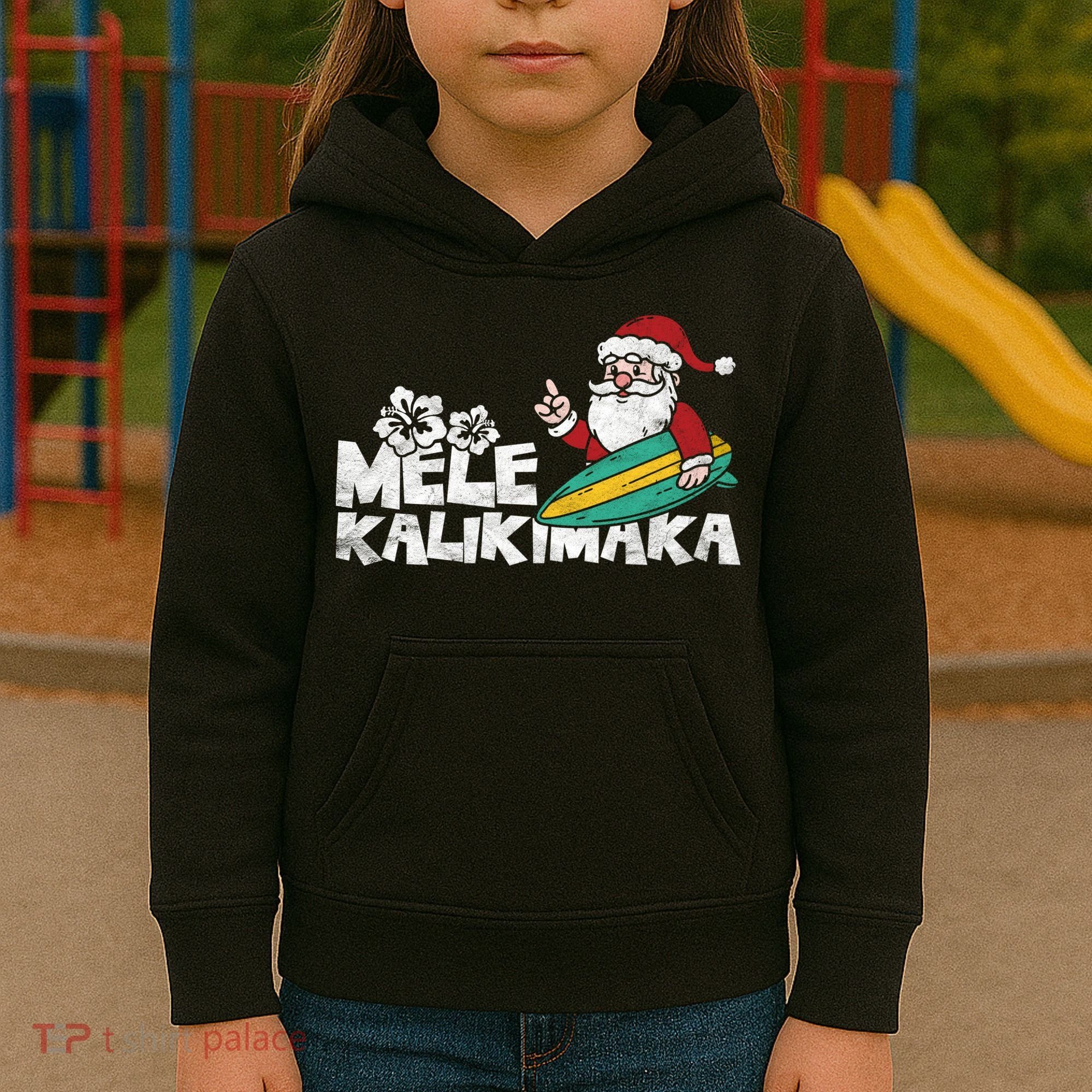 Mele Kalikimaka Hawaiian Christmas Kids Hoodie