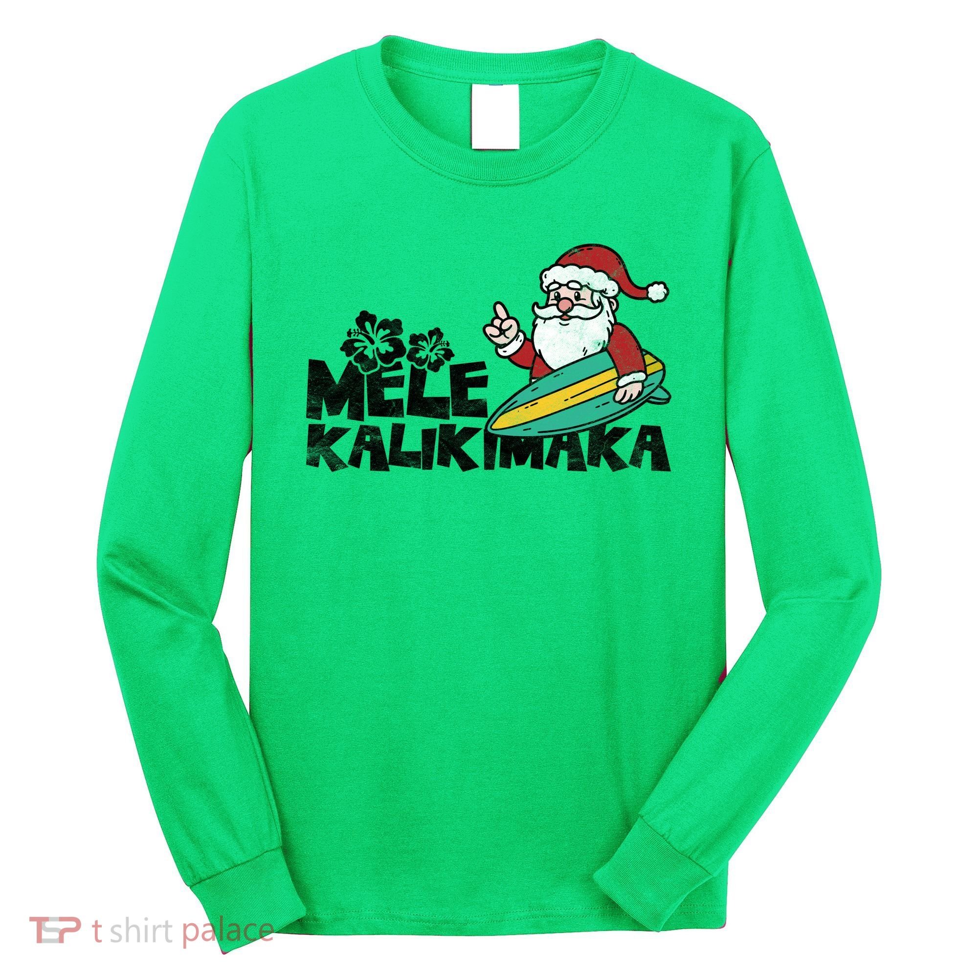 Mele Kalikimaka Hawaiian Christmas Long Sleeve Shirt
