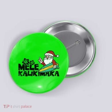 Mele Kalikimaka Hawaiian Christmas Button